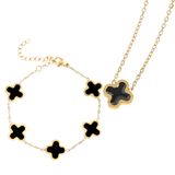 "Feeling Lucky" Clover Bracelet & Necklace Set