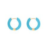 Blue Huggie Hoop Earrings
