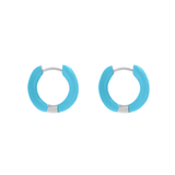 Blue Huggie Hoop Earrings
