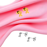 Breast Cancer Ribbon Earrings