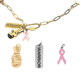 Breast Cancer Paperclip Bracelet