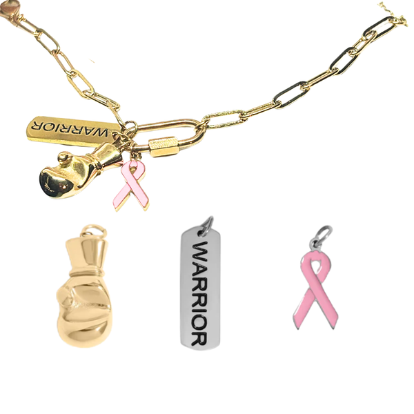 Breast Cancer Paperclip Bracelet