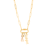 Breast Cancer Paperclip Necklace