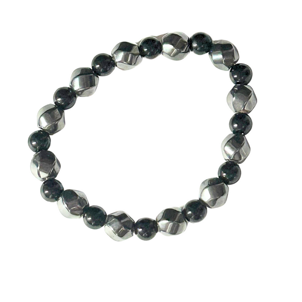 Magnetic Charm Hematite Beaded Bracelet