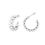 Glamorous Marquis CZ Open Hoop Earrings