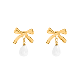 Pearl Bow Earrings