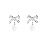 Pearl Bow Earrings