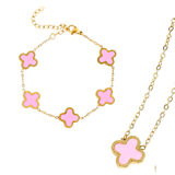"Feeling Lucky" Clover Bracelet & Necklace Set