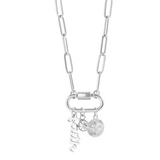 Paperclip Love & Faith Charm Necklace