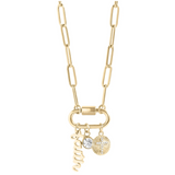 Paperclip Love & Faith Charm Necklace