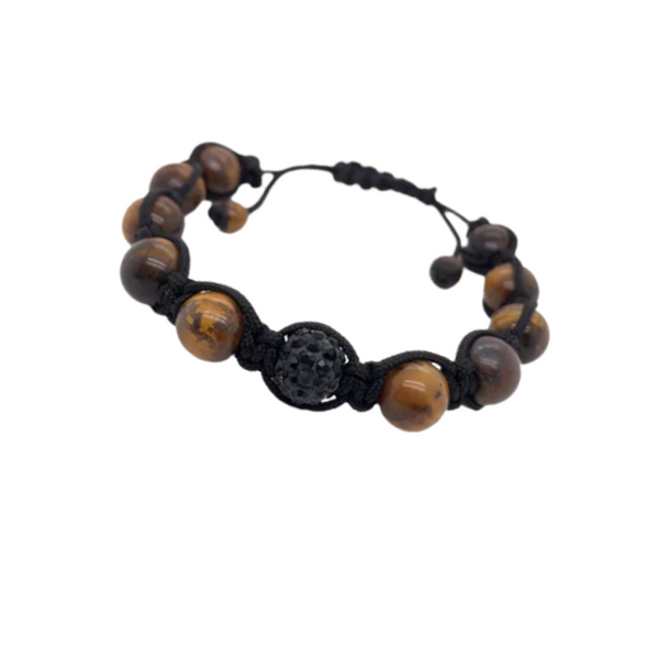 Eye of the Tiger Adjustable Beaded Bracelet