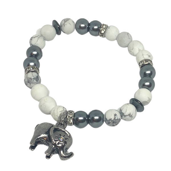 Elephant Howlite Bracelet