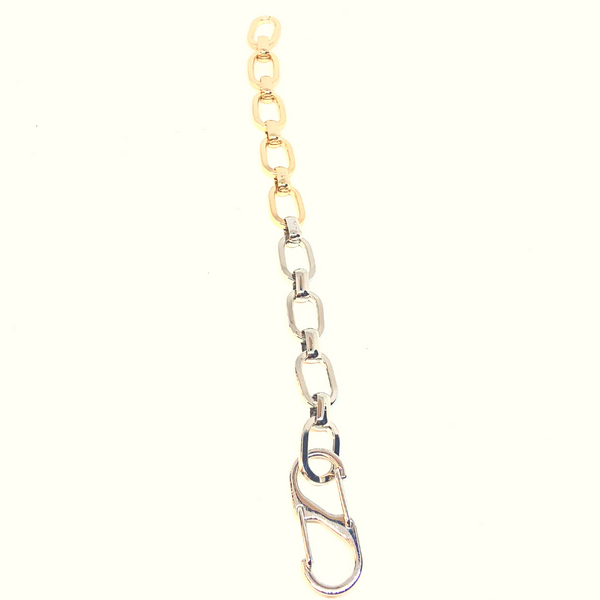 Gold & Rhodium Link Cable Bracelet